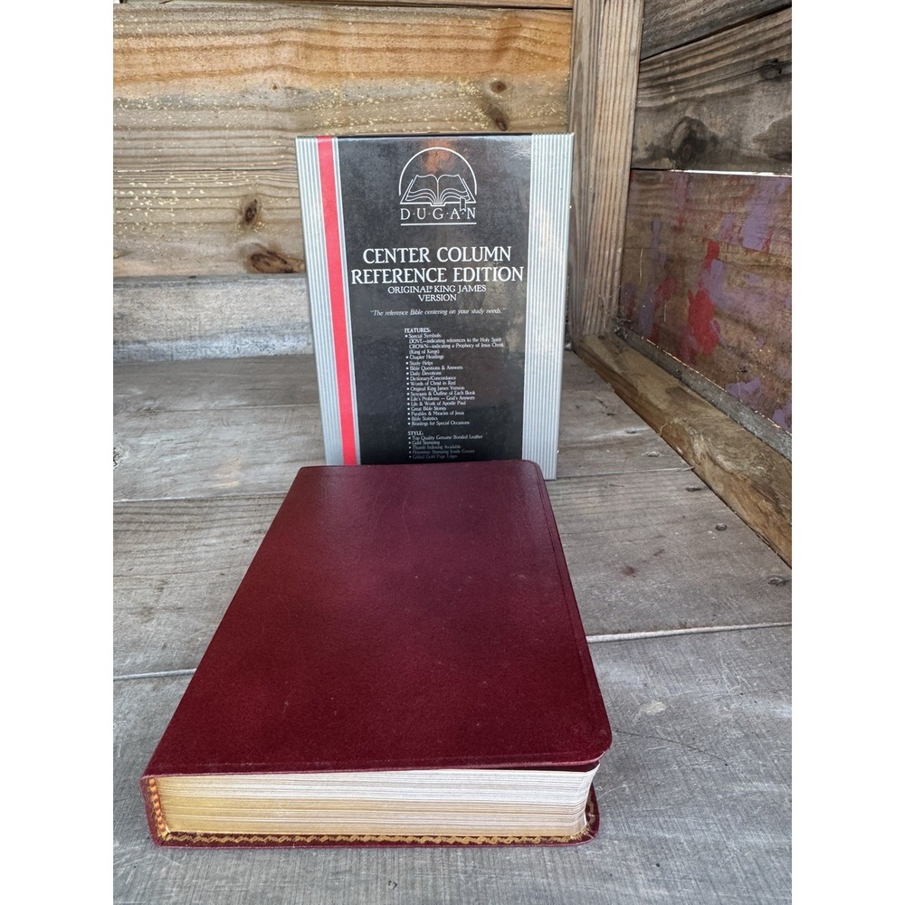 Vintage Dugan Center Column Reference Edition Original KJV Bible w/Box (1986)